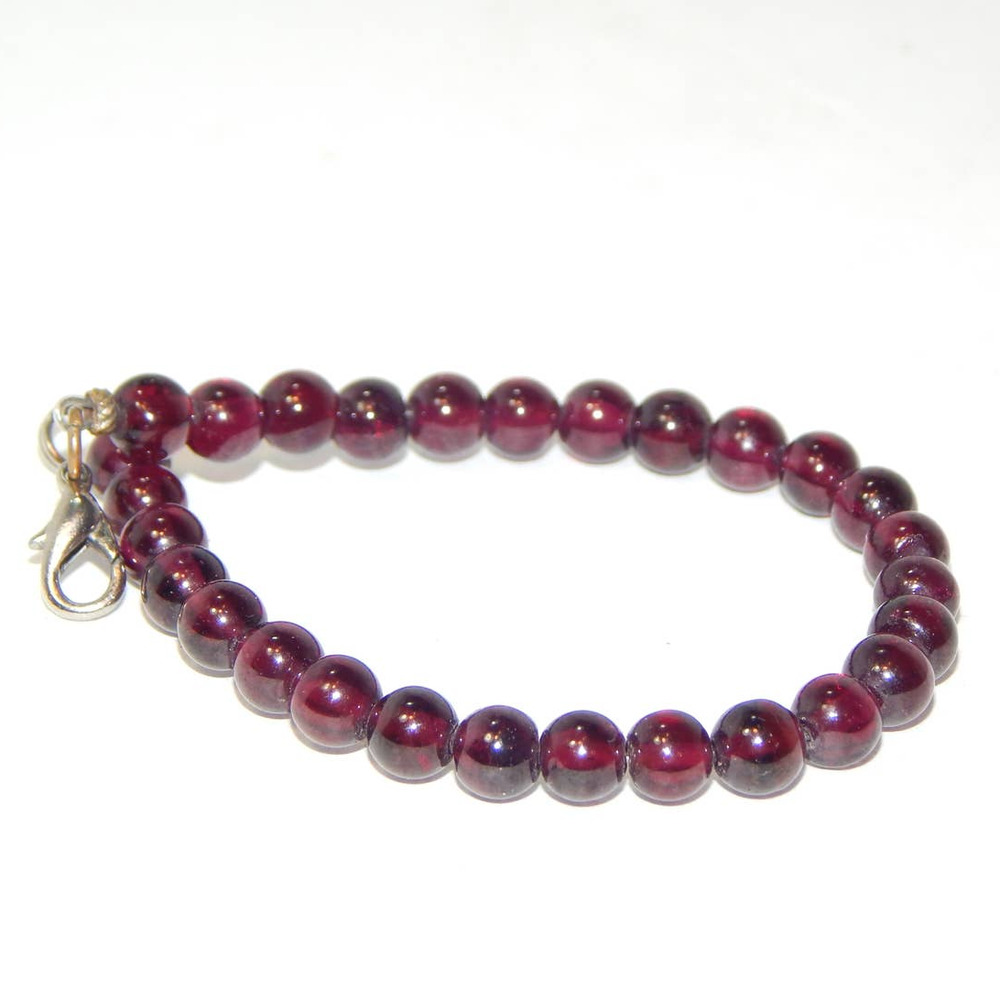 Beautiful Artisan Ruby Bead Bracelet